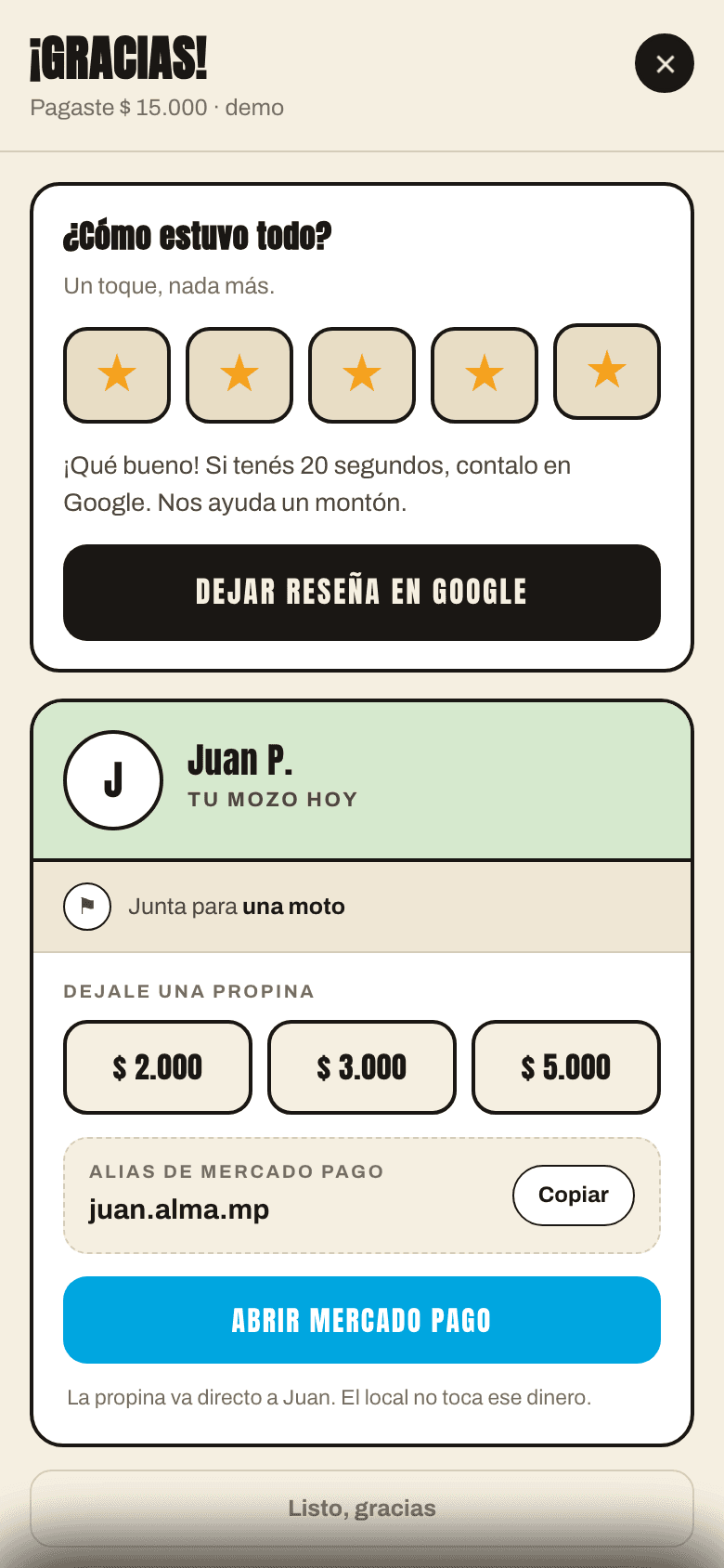 Reseñas con filtro inteligente